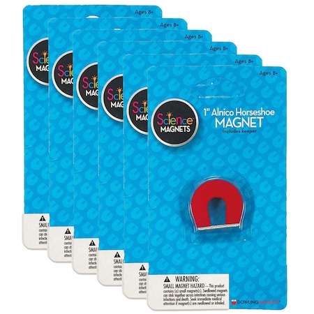 Dowling Magnets Alnico 1in Horseshoe Magnet, PK6 731014